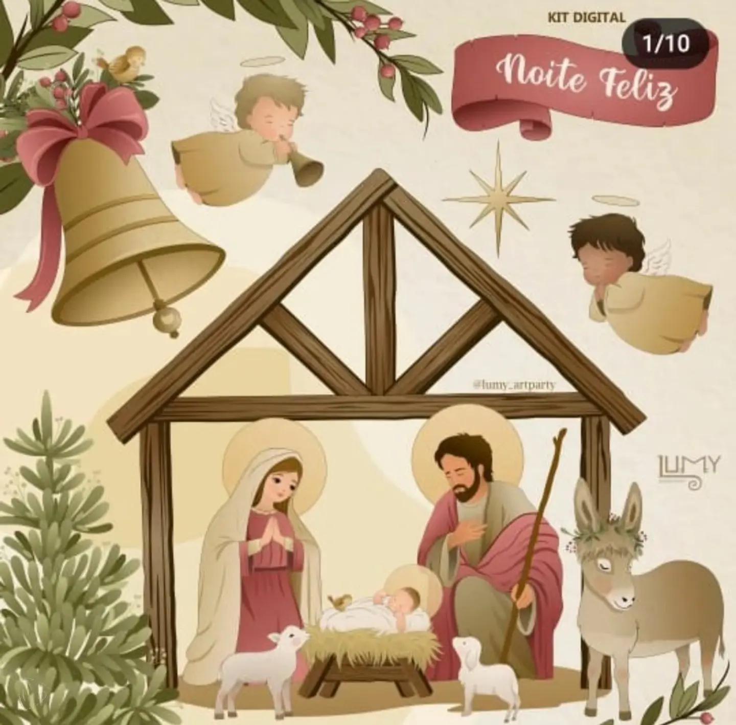 Kit Digital Nascimento de Jesus Natal 1 1