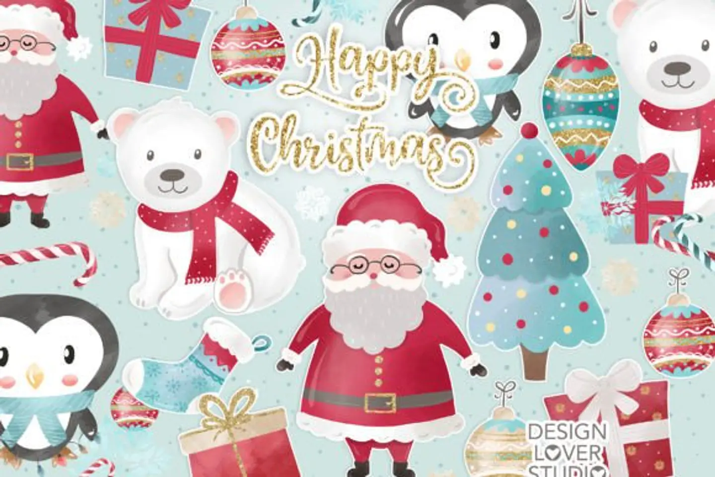Kit Digital Pack Natalino Cute Natal 1 1