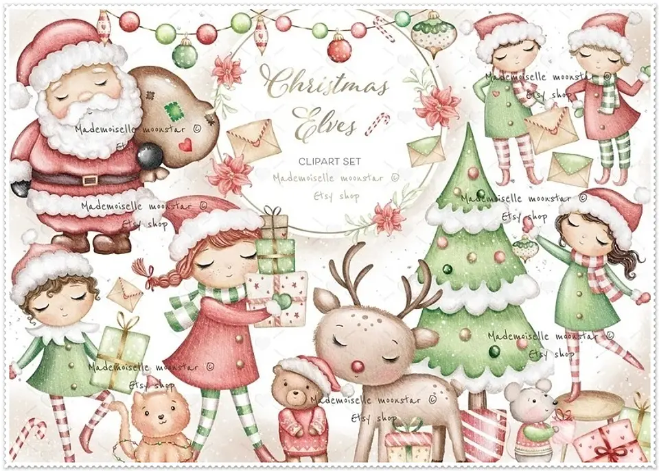 Kit Digital Christmas Elves Natal 2 1