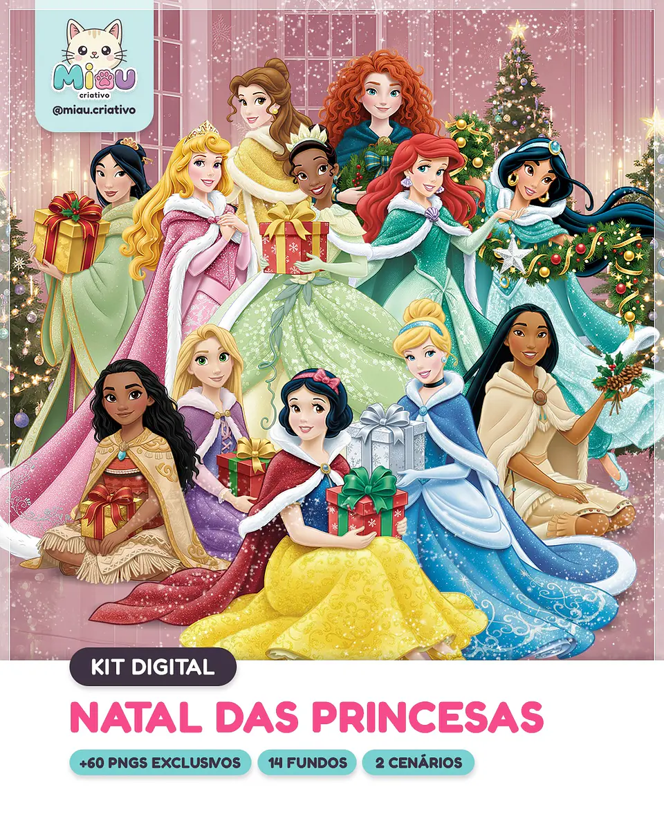 Kit Digital Princesas Natal 4 1