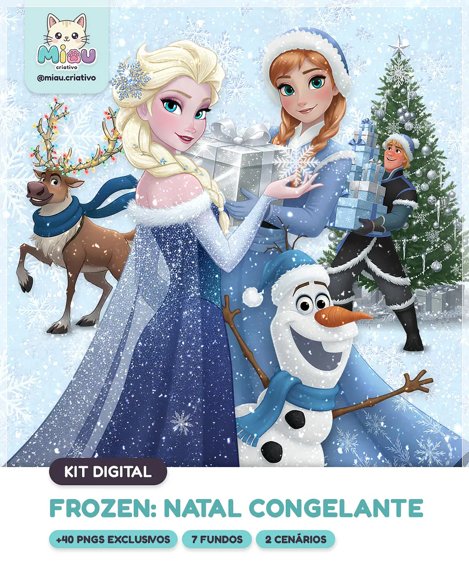 Kit Digital Frozen Congelante Natal 1 1