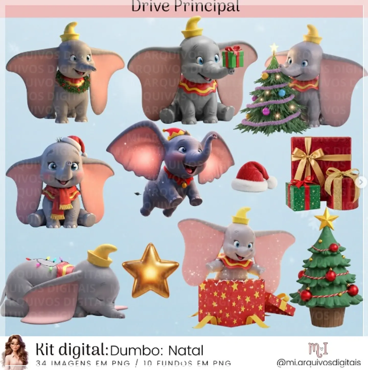 Kit Digital Dumbo Natal 20 1