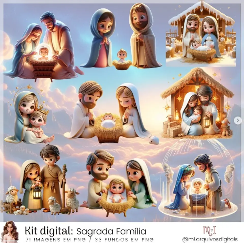 Kit Digital Sagrada Familia Natal 18 1