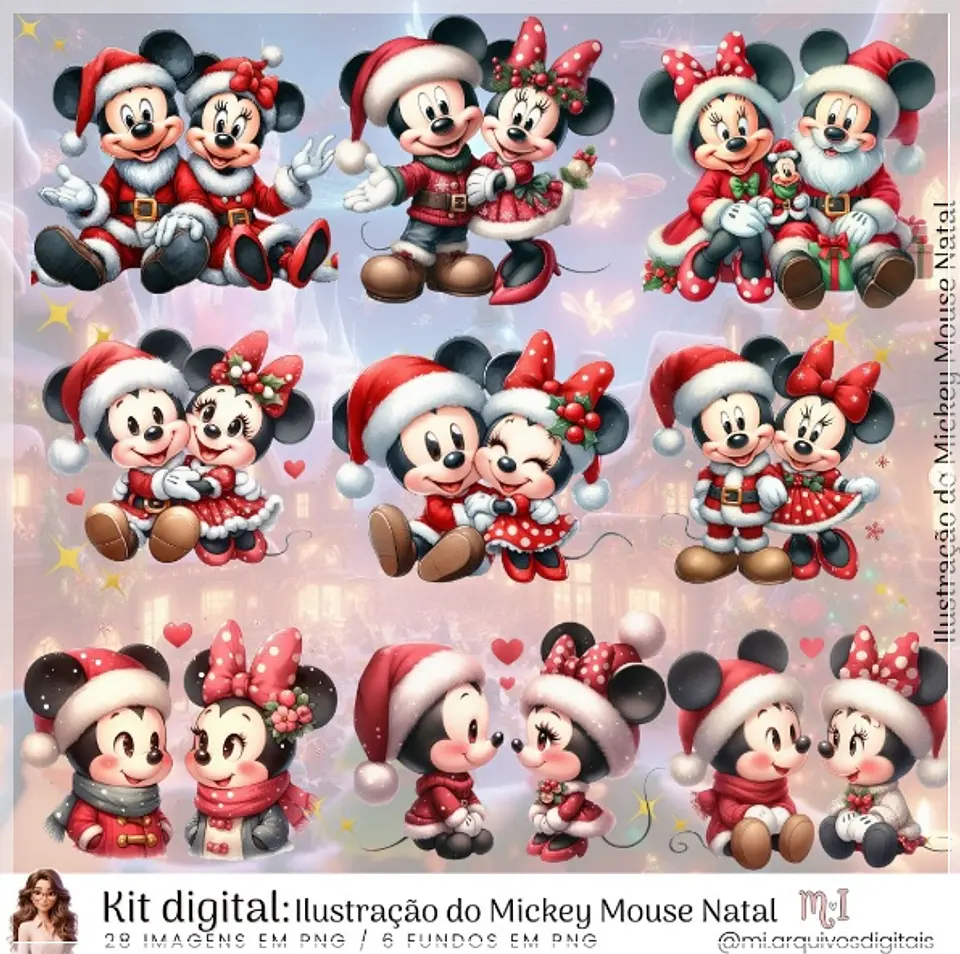 Kit Digital Mickey Mouse Natal 15 1