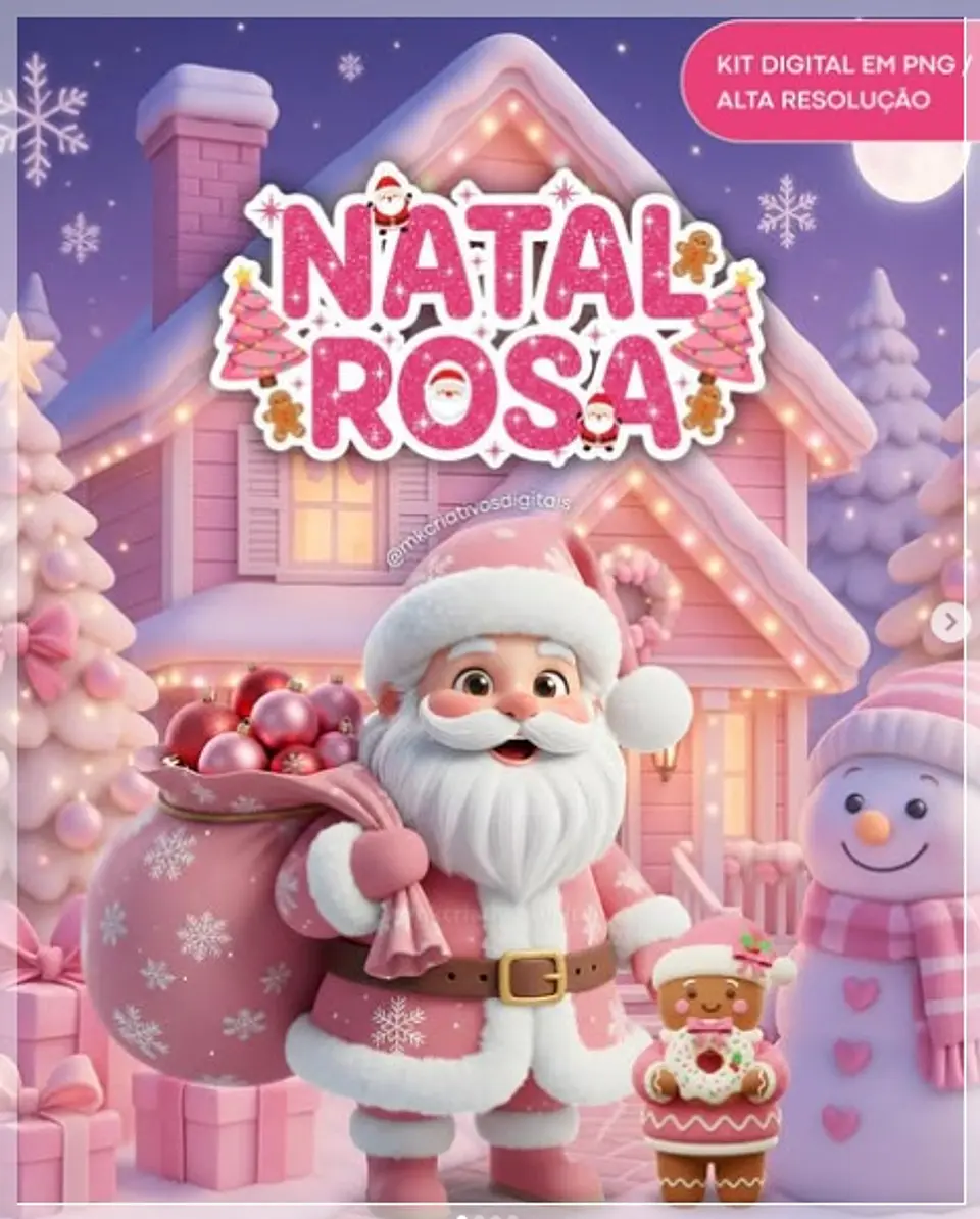 Kit Digital Rosa Natal 6 1