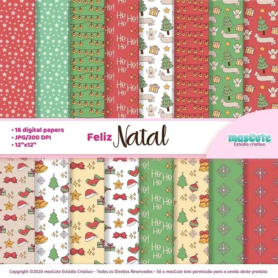 Kit Digital Papel feliz Natal 19 1