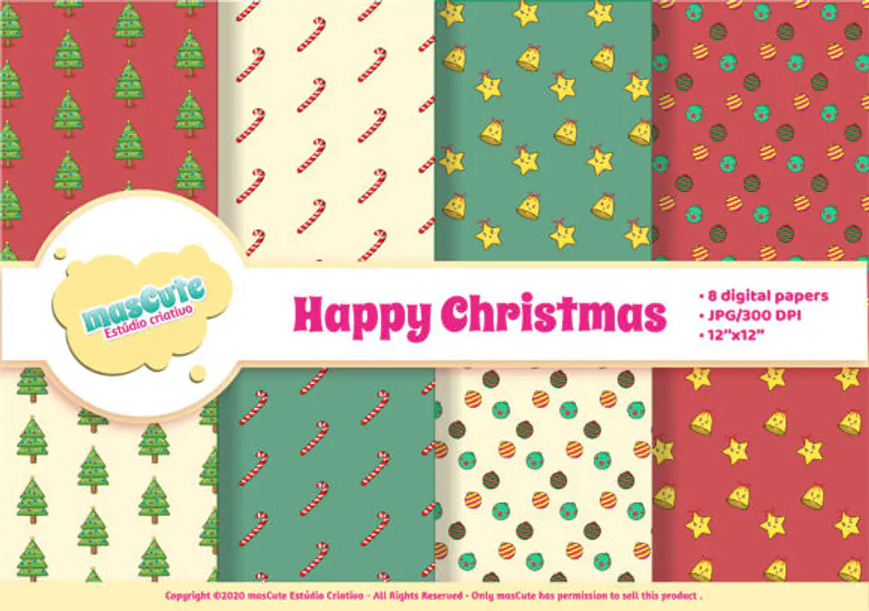Kit Digital Digital-Paper-Happy-Christmas-Graphics Natal 13 1