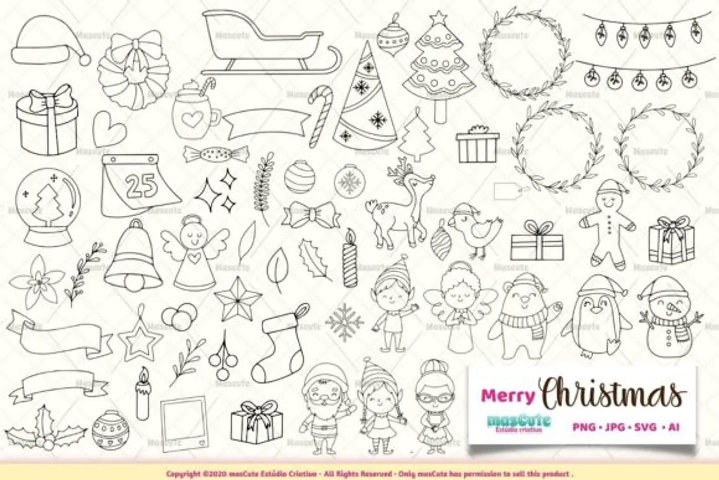 Kit Digital Christmas Natal 5 1