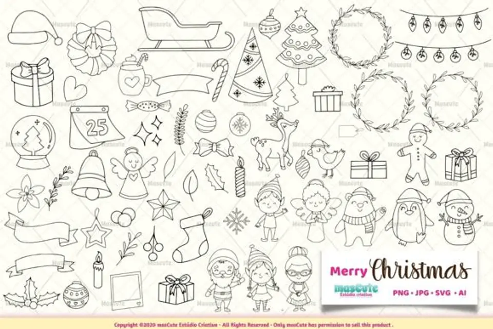 Kit Digital Christmas Natal 5 1