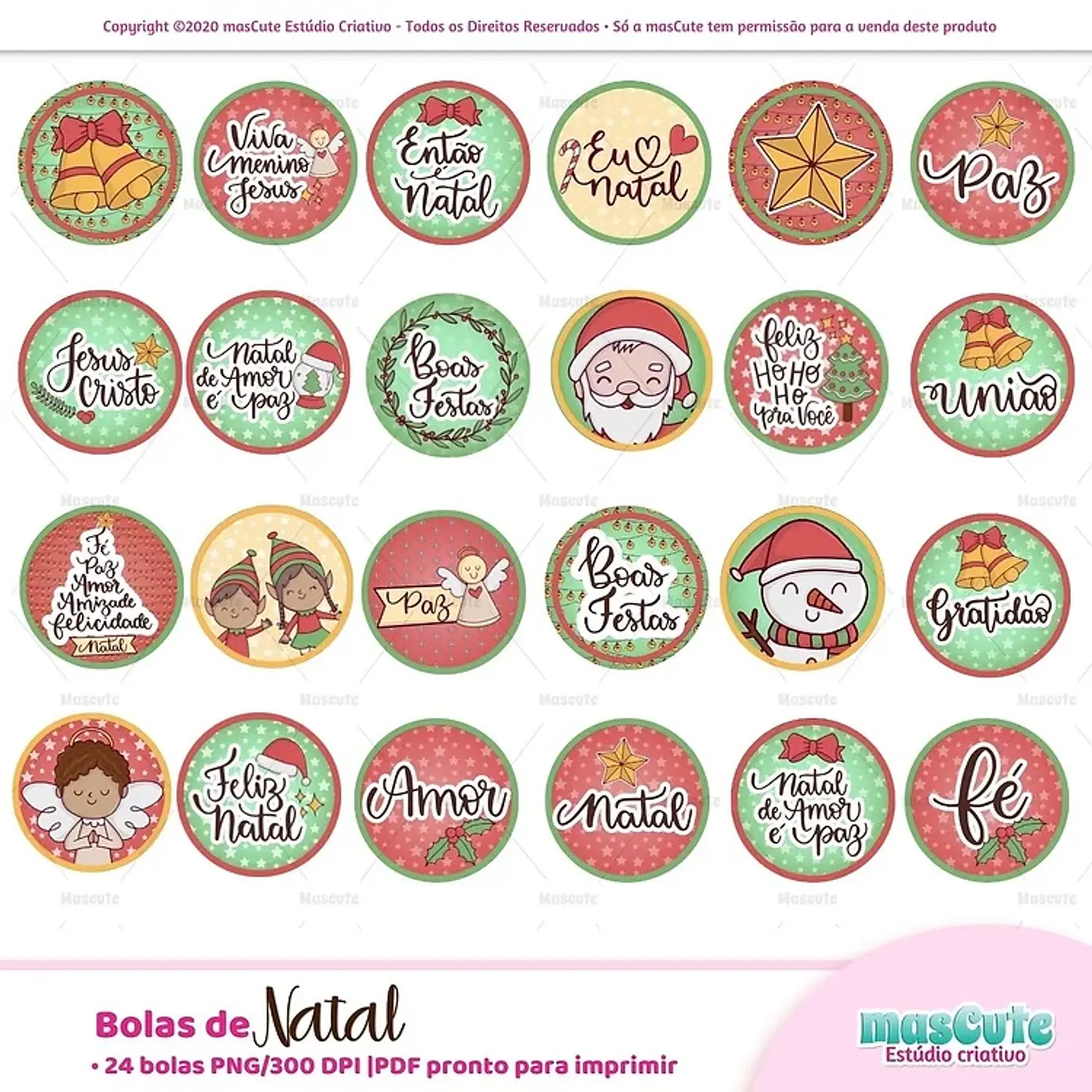 Kit Digital Bolas de - Arquivo Natal 4 1