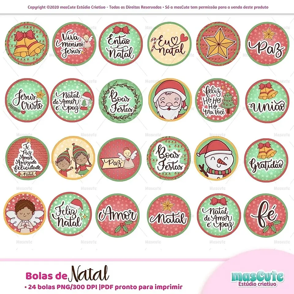 Kit Digital Bolas de - Arquivo Natal 4 1