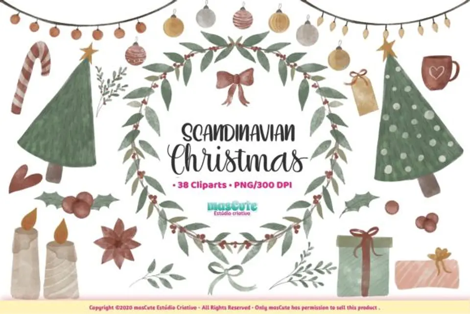 Kit Digital Scandinavian-Chistmas-Cliparts-Graphics Natal 20 1