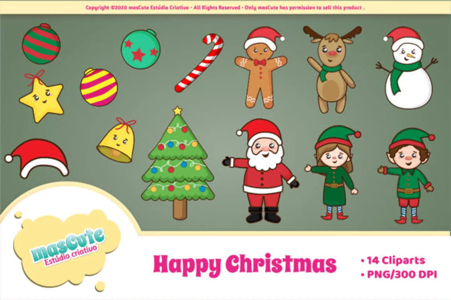 Kit Digital Happy-Christmas-cliparts-Graphics Natal 16 1
