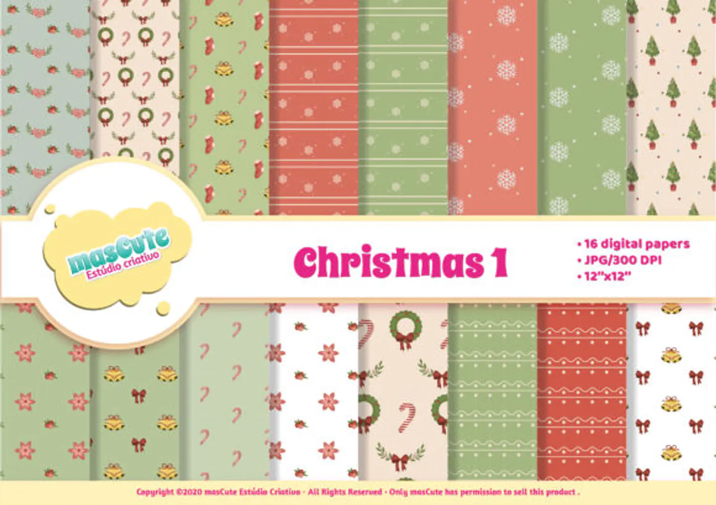 Kit Digital Digital-Paper-Christmas-Graphics Natal 12 1