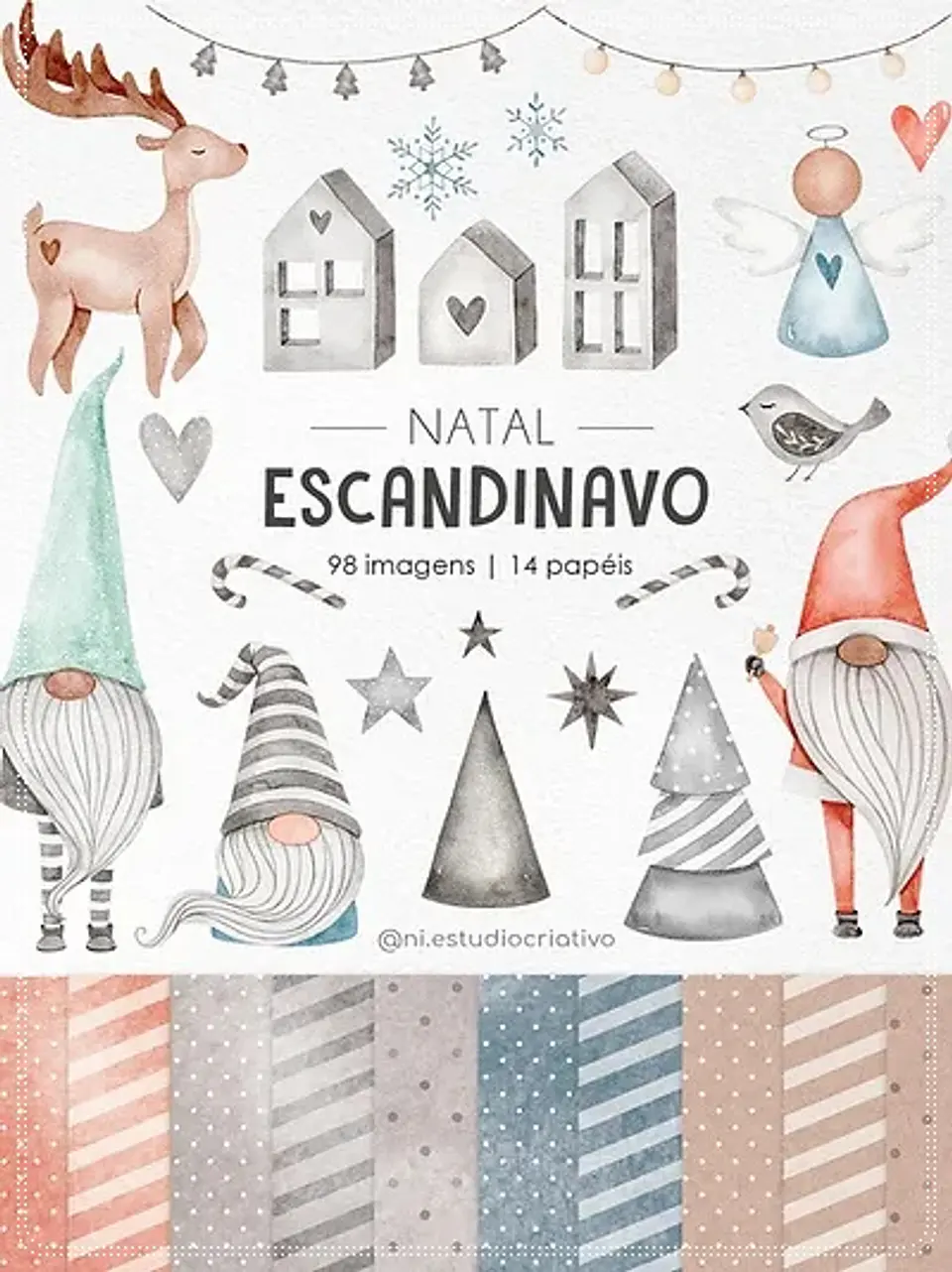 Kit Digital Escandinavo Natal 18 1