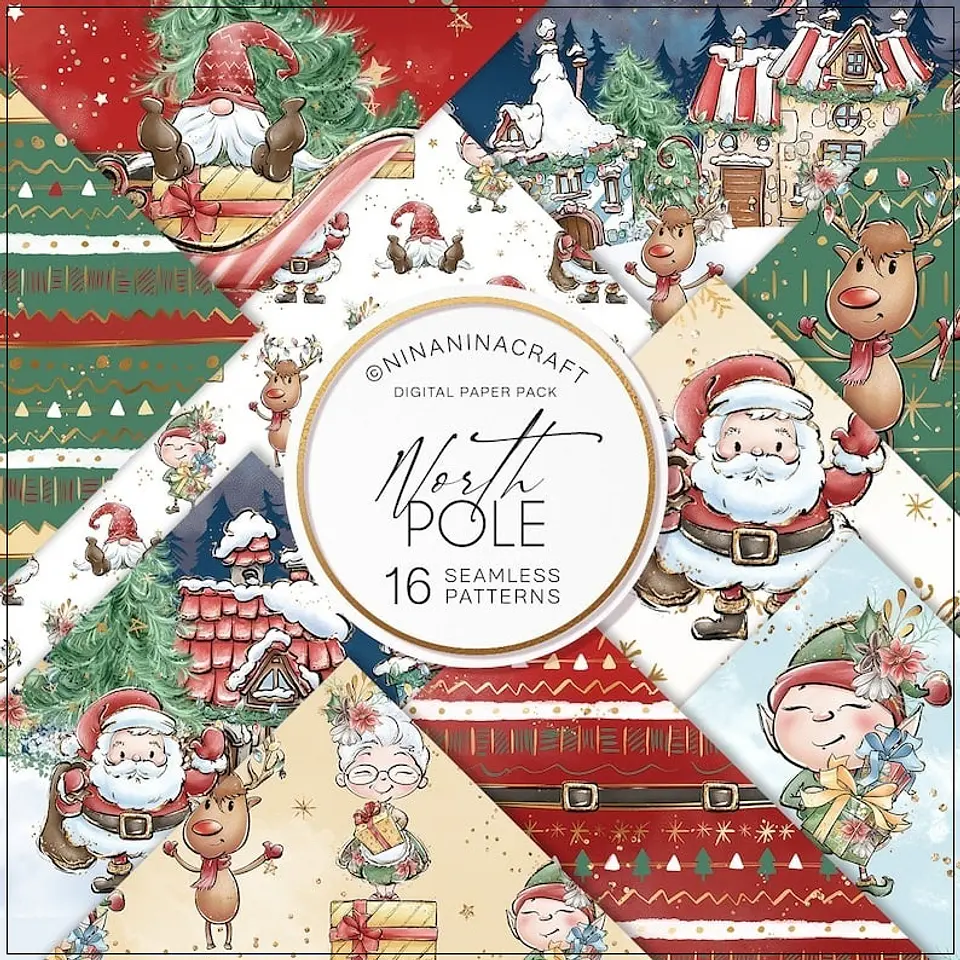 Kit Digital North Pole Papers Natal 22 1