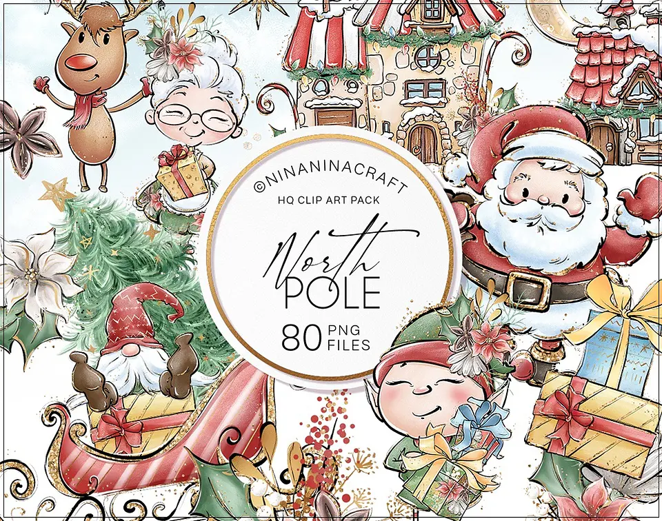 Kit Digital North Pole Natal 20 1