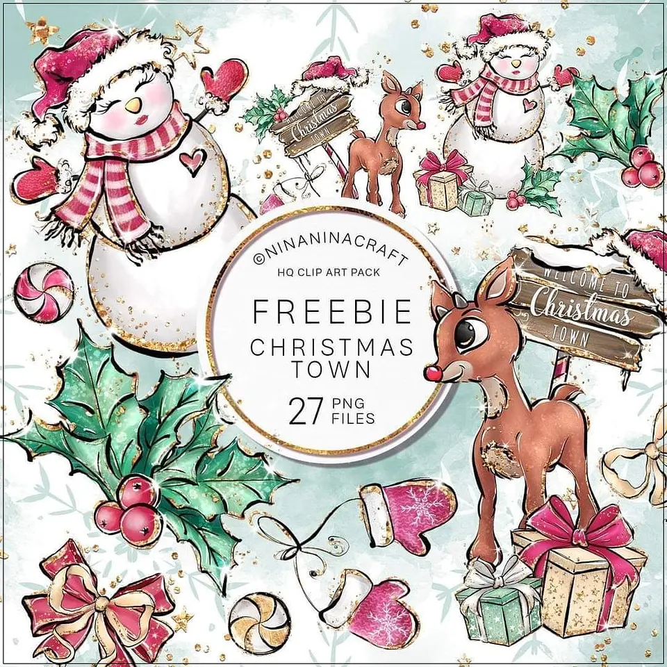 Kit Digital Freebie Christmas Town Natal 15 1