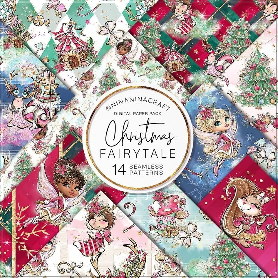 Kit Digital Christmas Fairytale Papers Natal 7 1