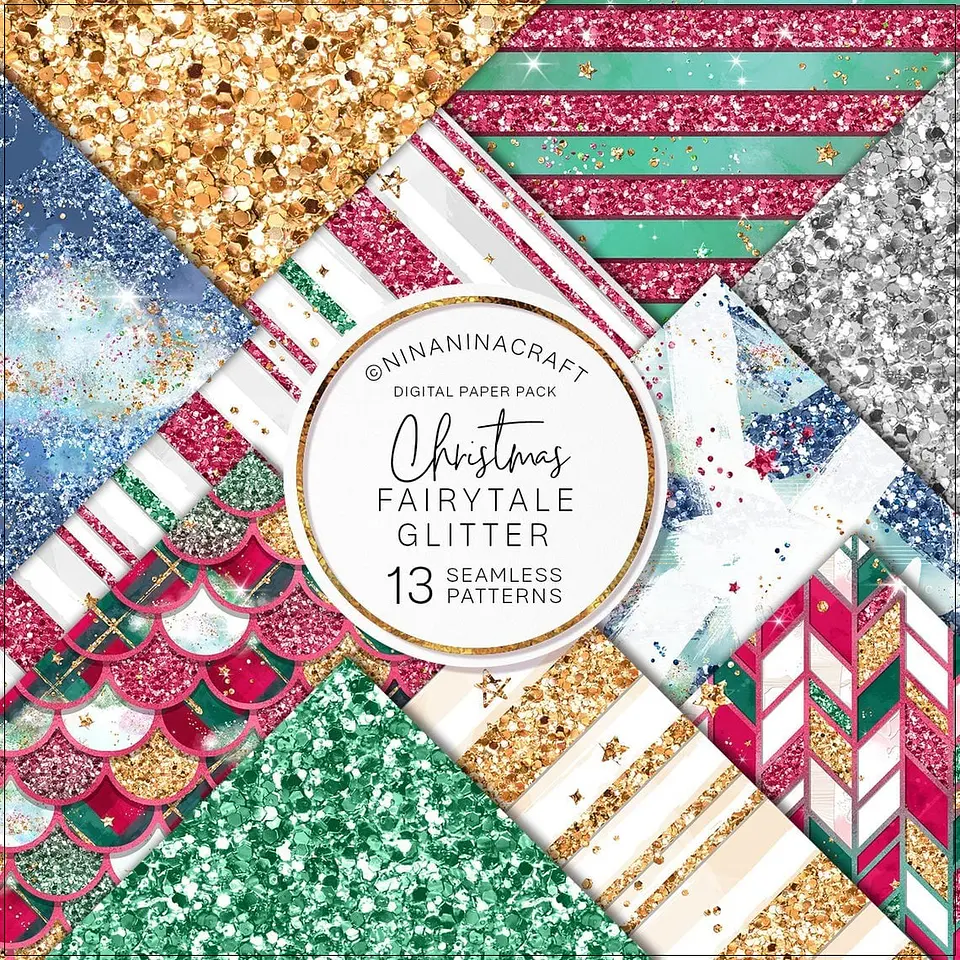 Kit Digital Christmas Fairytale e Glitter Natal 5 1