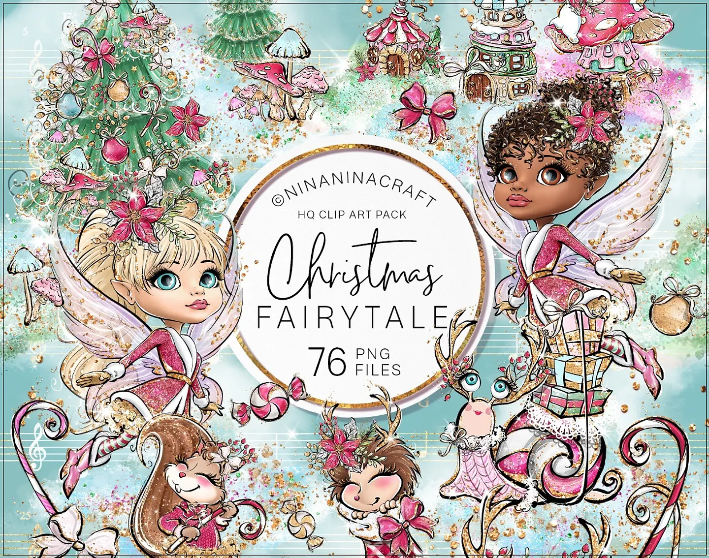 Kit Digital Christmas Fairytale Natal 1 1