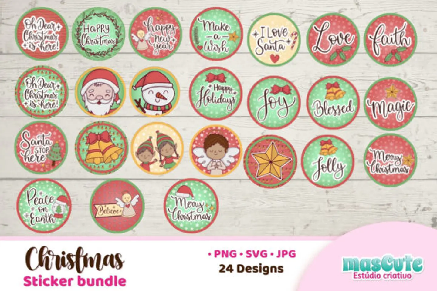 Kit Digital Christmas-Ornament--Sticker-Bundle Natal 10 1