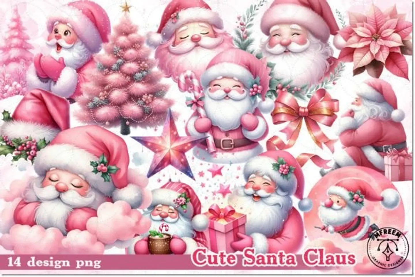 Kit Digital Cute Santa Claus Natal 3 1