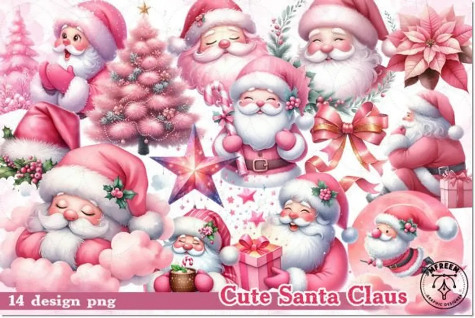 Kit Digital Cute Santa Claus Natal 3 1