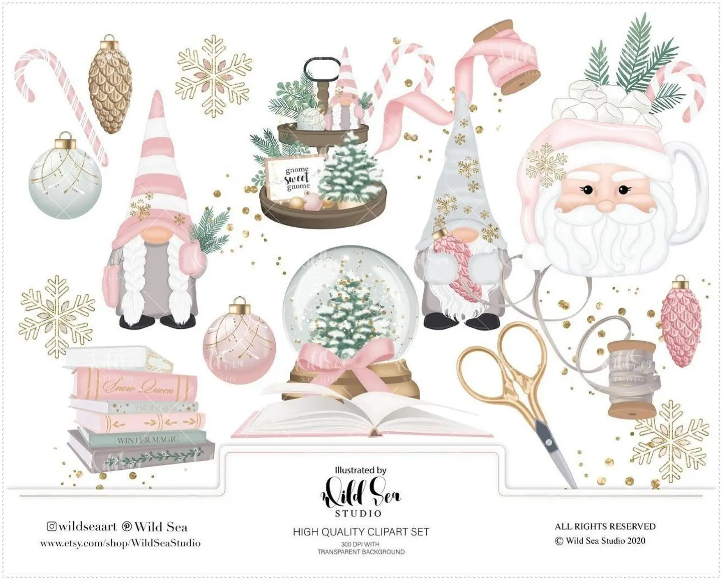 Kit Digital Christmas Clipart Natal 1 1