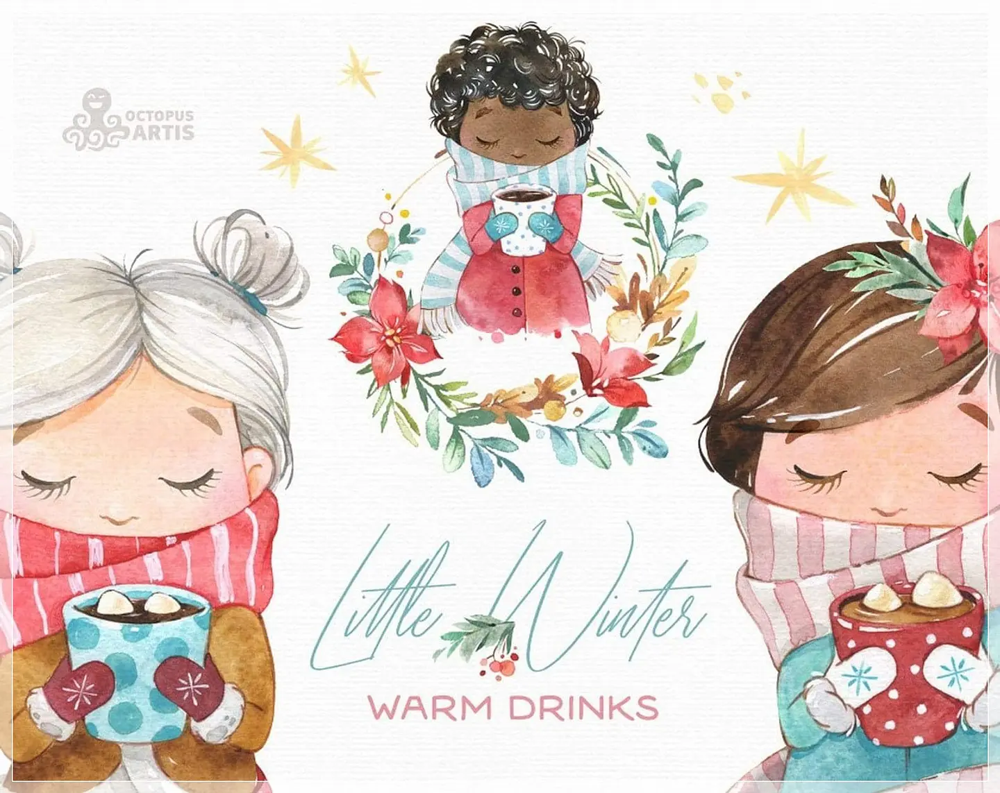 Kit Digital Little Winter Natal 12 1