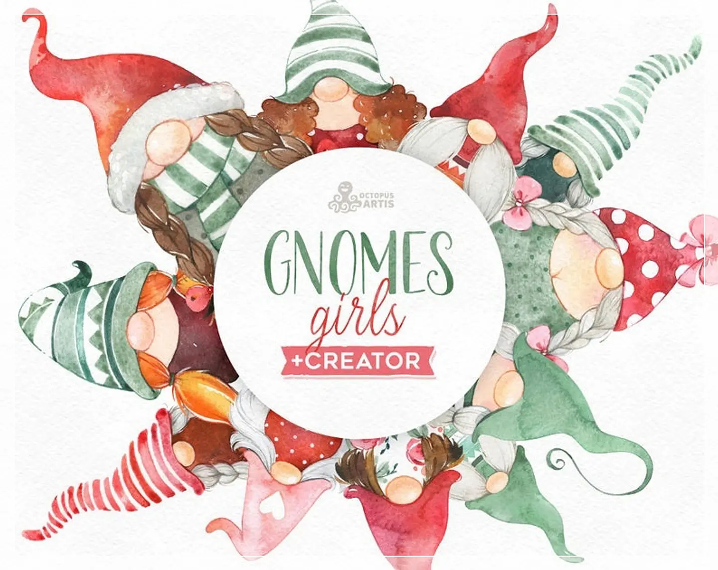 Kit Digital Gnomes Girls Creator Natal 9 1