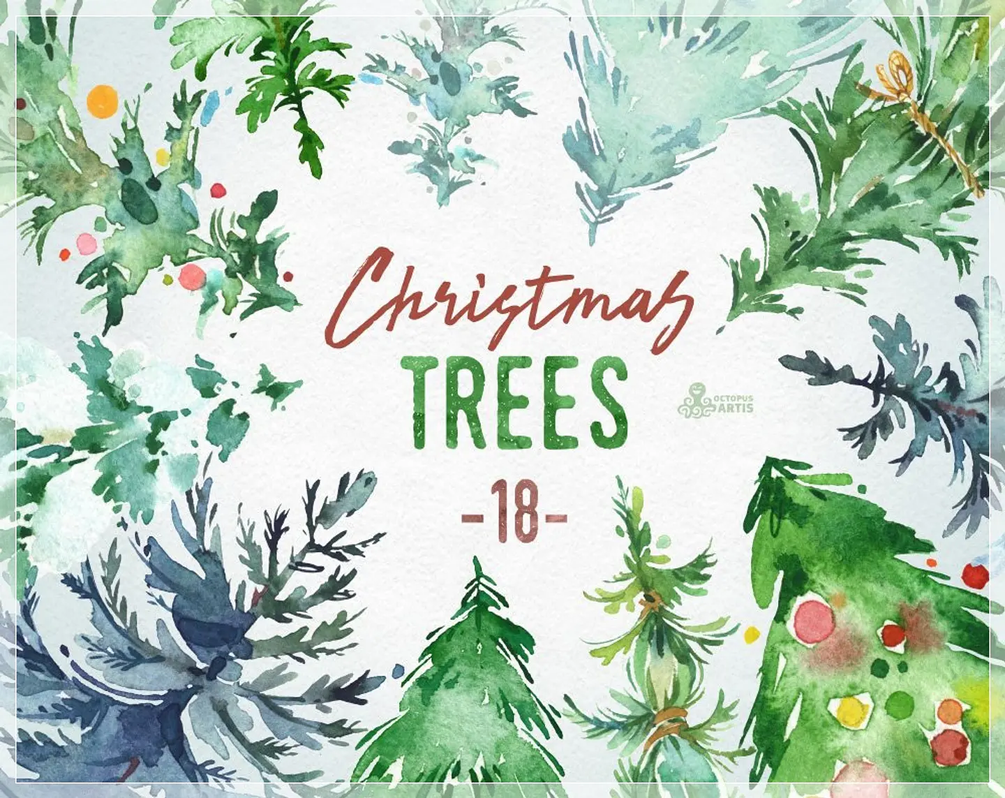 Kit Digital Christmas Trees Natal 7 1