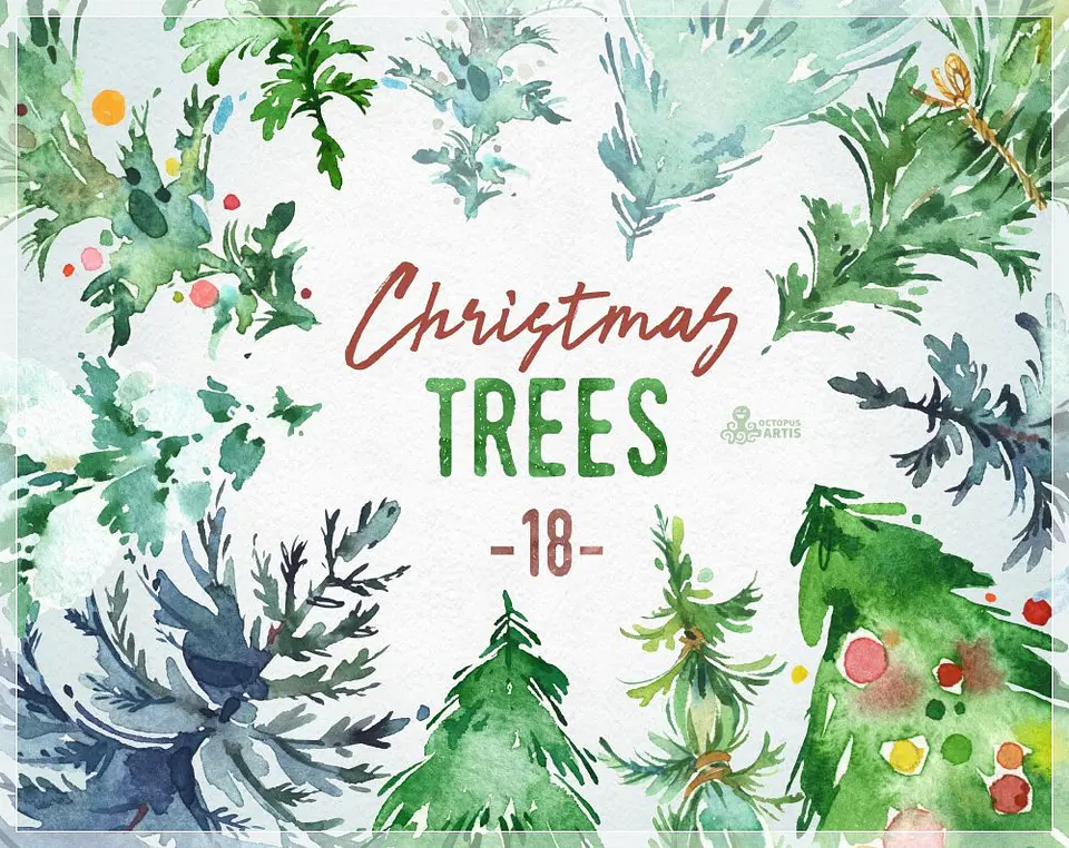 Kit Digital Christmas Trees Natal 7 1