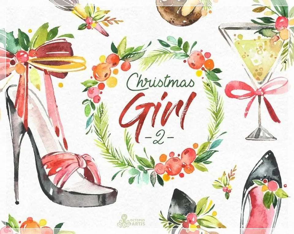 Kit Digital Christmas Girls Natal 6 1