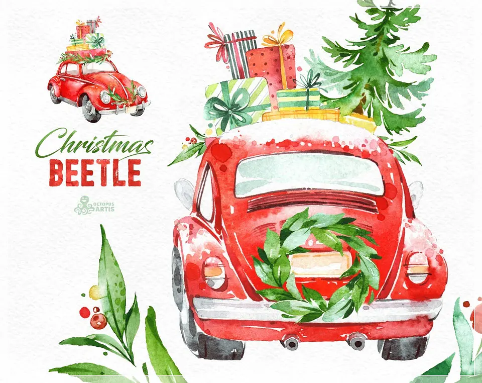 Kit Digital Christmas Beetle Natal 2 1