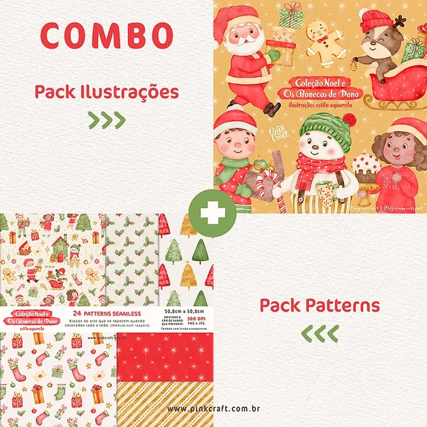 Kit Digital Coleção Noel e Os Bonecos de Pano Natal 1 1