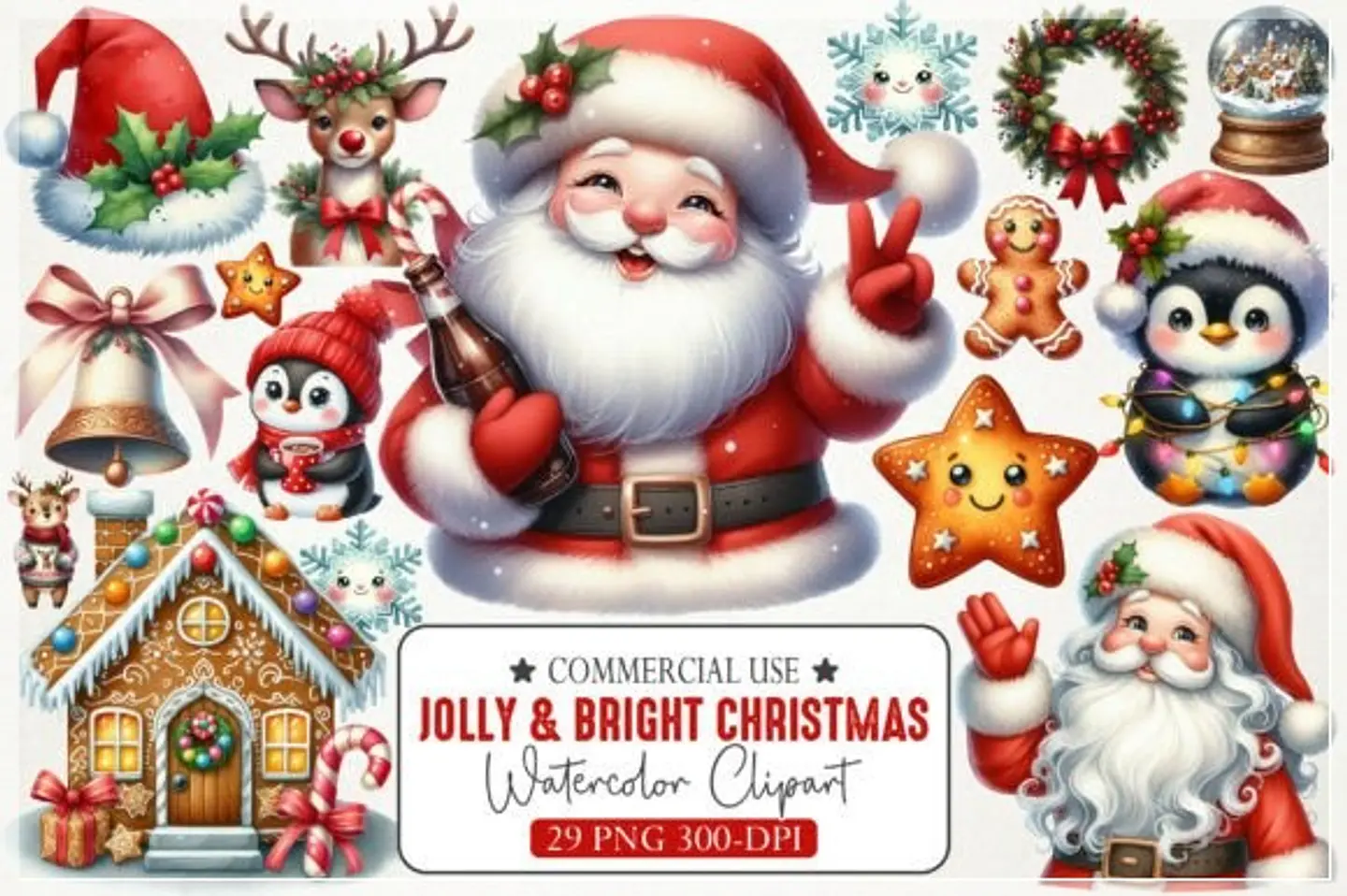 Kit Digital Jolly Bright Christmas Cuties Natal 2 1