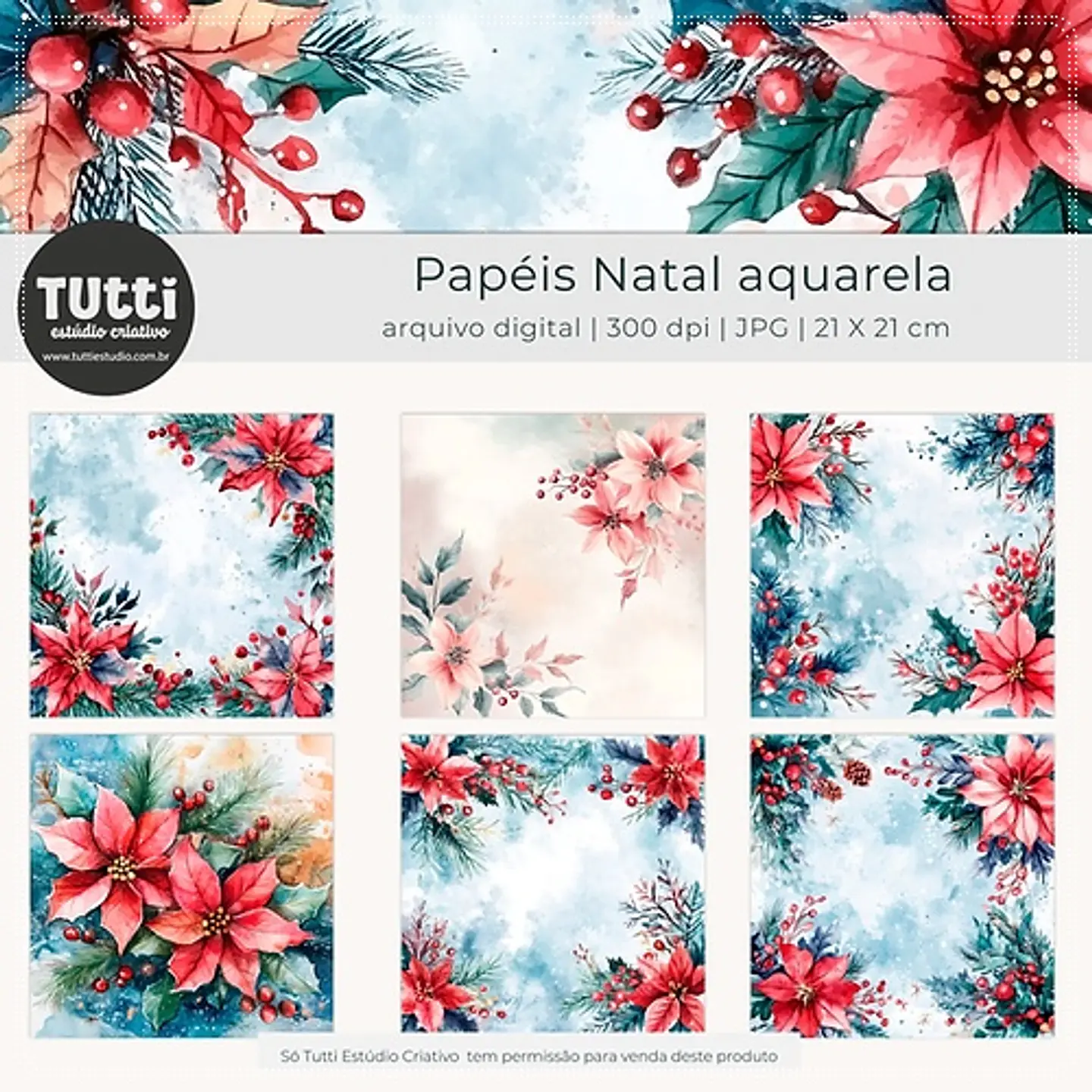Kit Digital Flores Natal 5 1