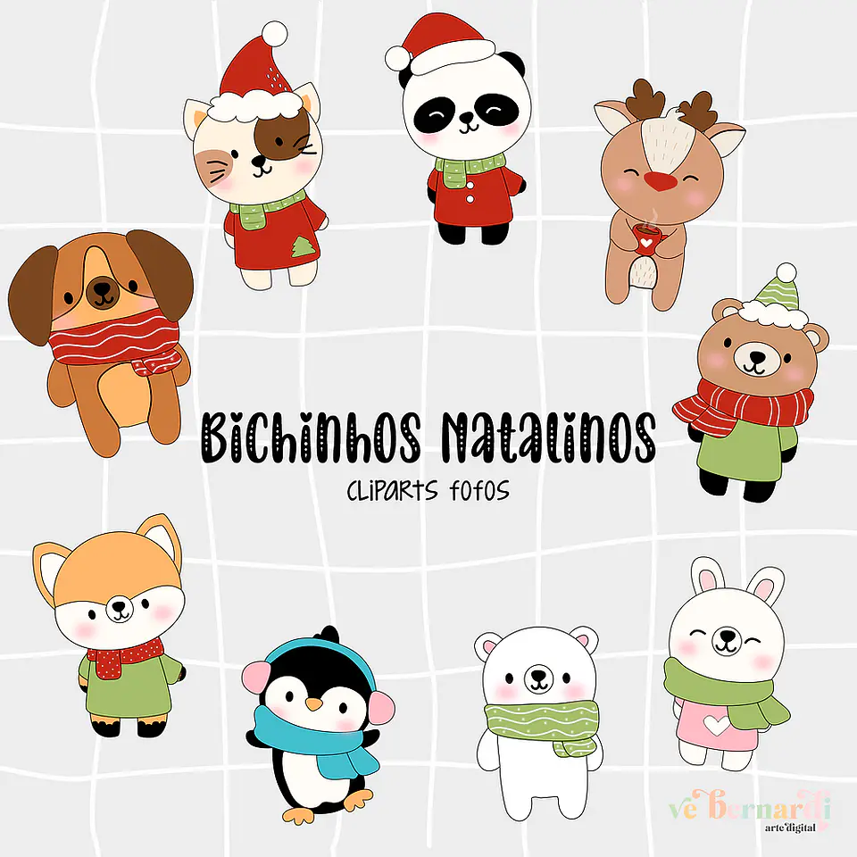 Kit Digital Bichinhos Natalinos Natal 4 1
