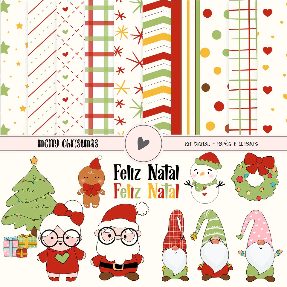 Kit Digital Merry Christmas Natal 3 1