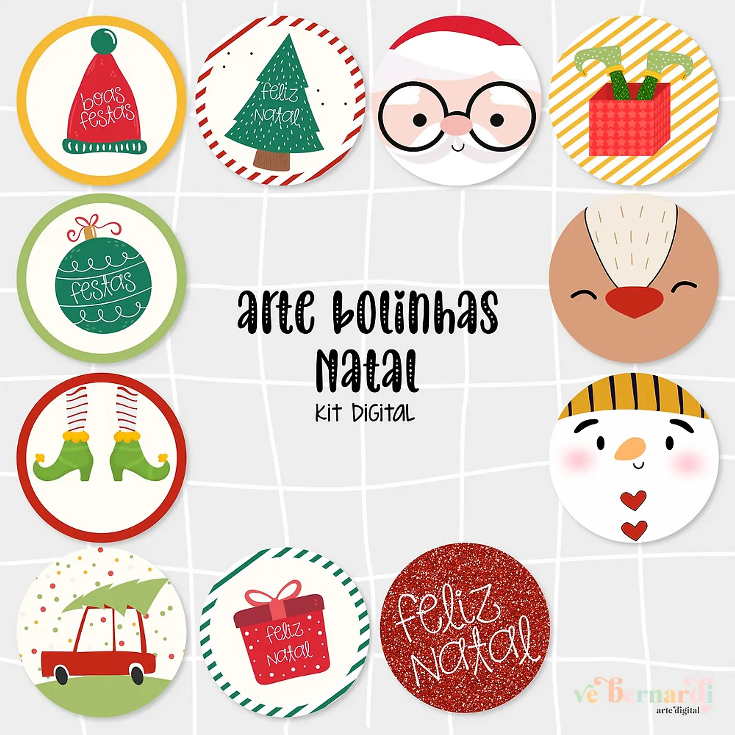Kit Digital Bolinhas de Natal 1 1