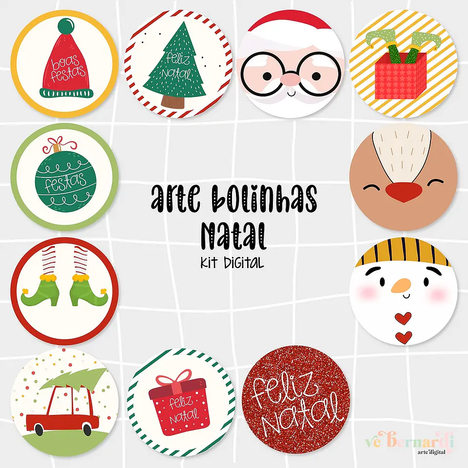Kit Digital Bolinhas de Natal 1 1