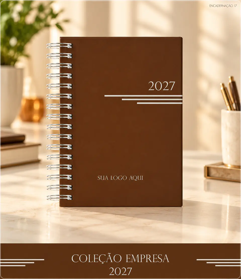 Encadernação - Agenda Empresa Marron 1