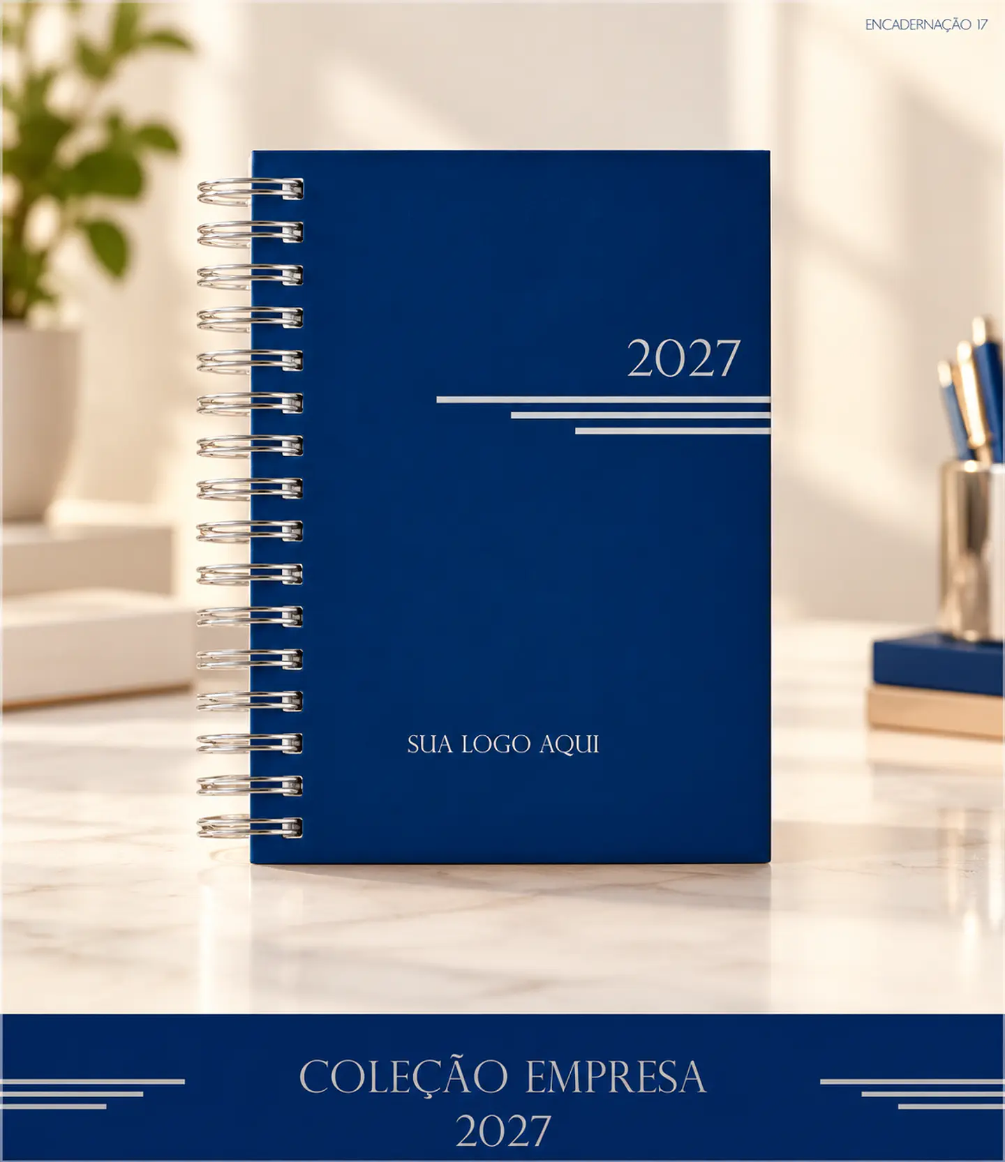 Encadernação - Agenda Empresa Azul 1