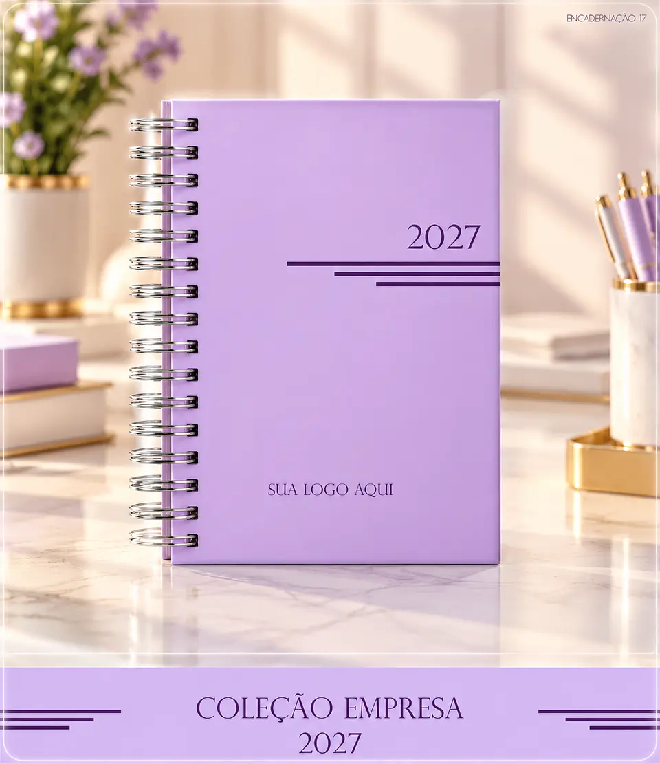 Encadernação - Agenda Empresa Lilás 1