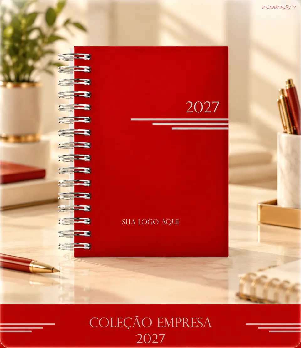 Encadernação - Agenda Empresa Vinho 1