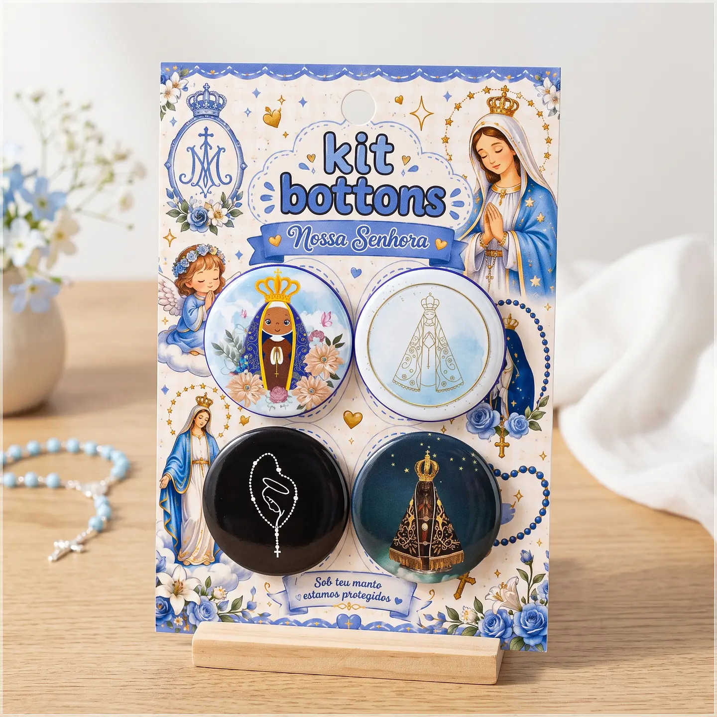 Arquivo de Corte Bottons Santinha Nossa Senhora 87 1