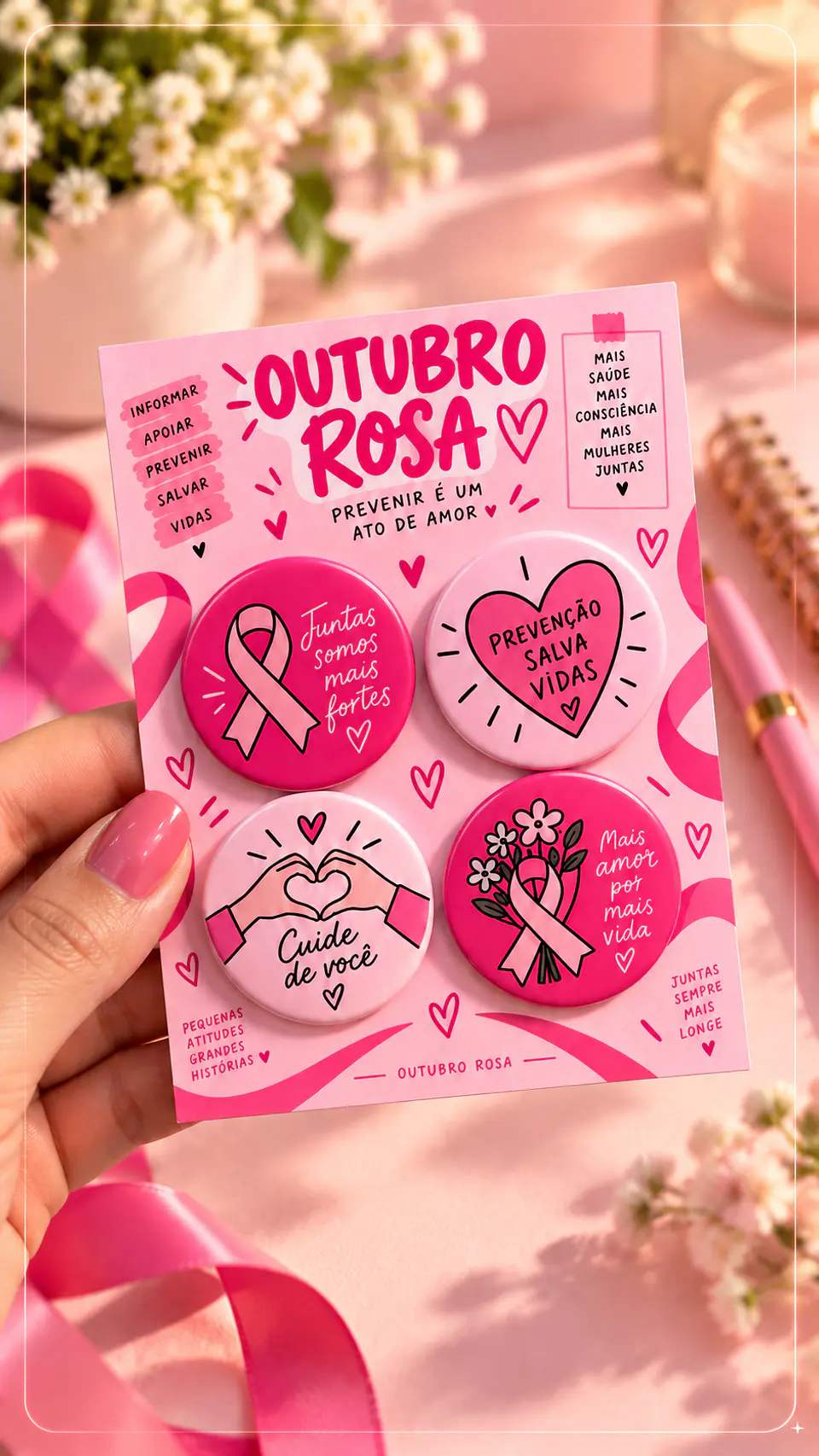 Arquivo de Corte Outubro Rosa 32mm 38mm 143 1