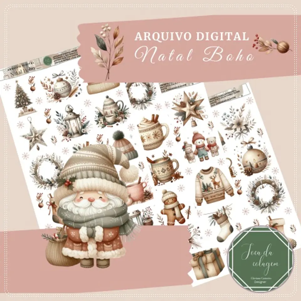 Kit Digital Boho Natal 2 1
