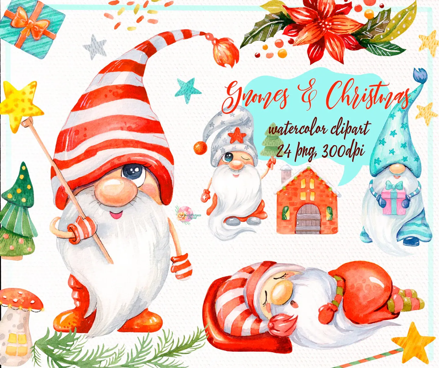 Kit Digital Christmas Gnomes Natal 62 1